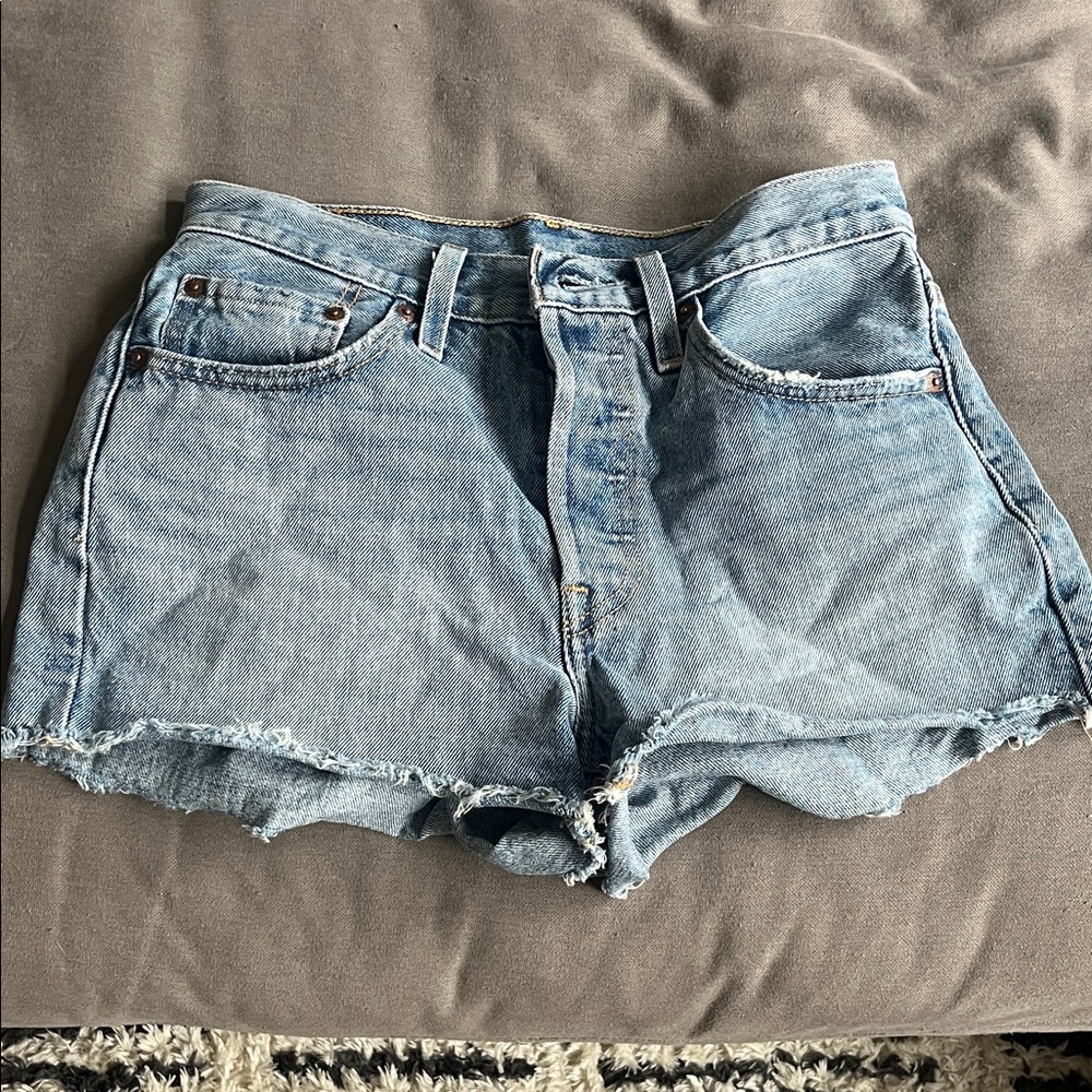 Levi's Light Blue Jean Shorts
